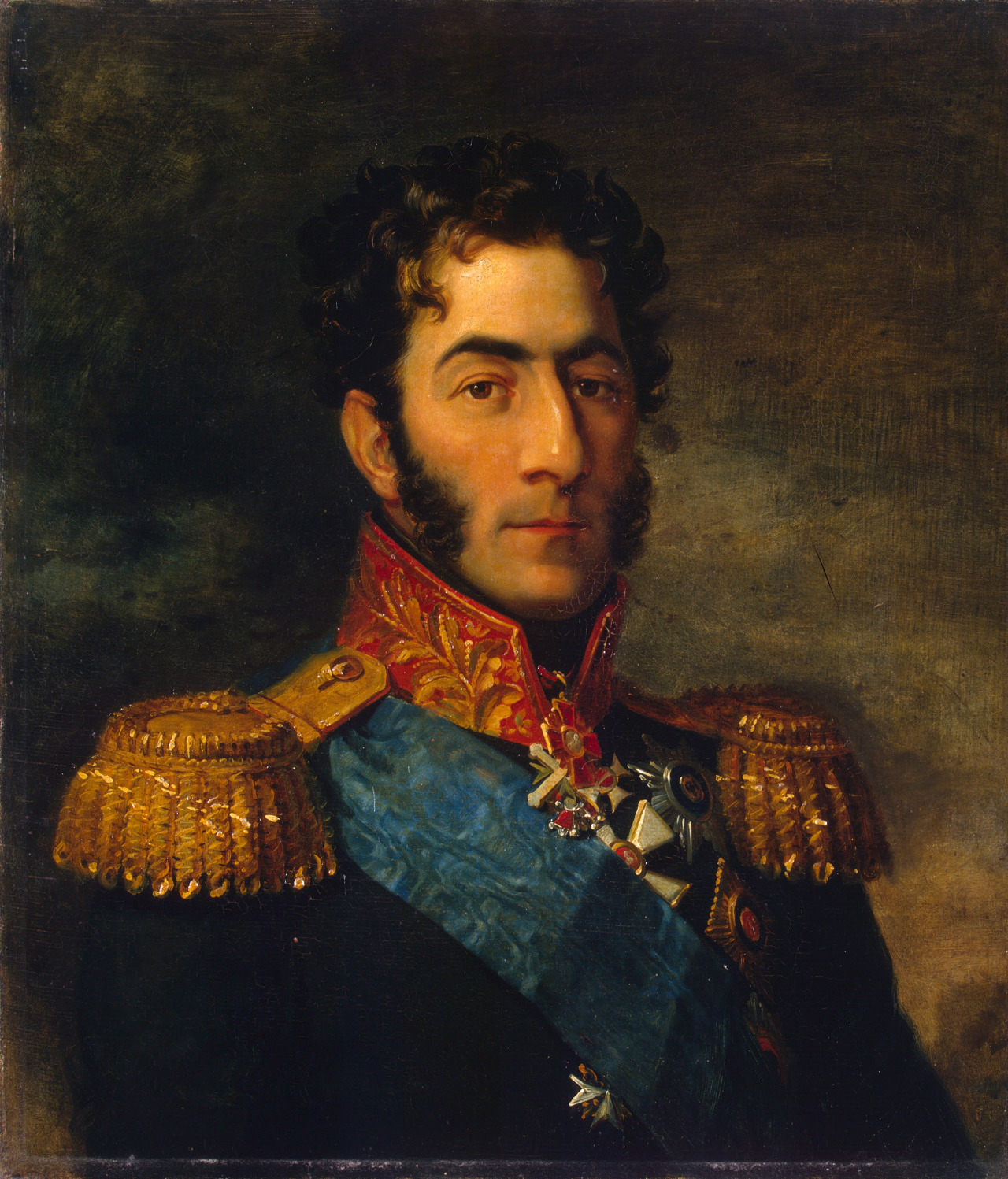 Prince Pyotr Ivanovich Bagration (1765-1812) was a general of the Russian army. He was a descendant of the Georgian royal family of the Bagrations - Painting by George Dawe