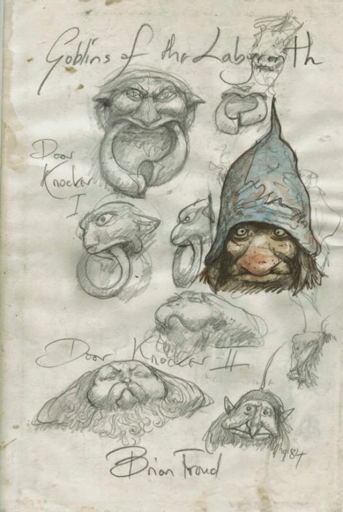 talesfromweirdland:Brian Froud’s concept art and sketches for the 1986 movie, Labyrinth.