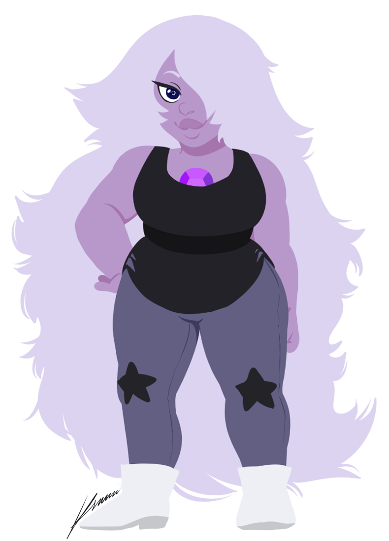 Experimental lineless Amethyst&hellip;idk tbh XD I had to do smth bc I just finished