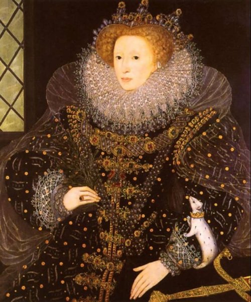 Portrait of Queen Elizabeth I by Nicholas Hilliard, the so called “Ermine portrait” 1585