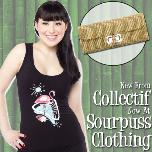 Tons of new goodies from Collectif are in stock at Sourpuss Clothing. Everything from swimwear, to r