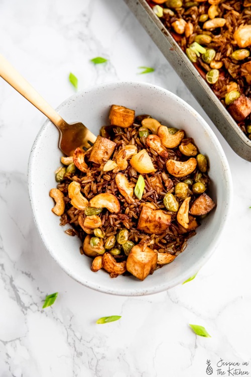 (via Sheet Pan Fried Rice (Vegan &amp; One Pan))