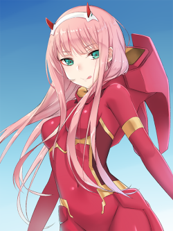 a-titty-ninja:  「Zero Two」 by Ivan 624 | Twitter ๑ Permission to reprint was given by the artist ✔. 