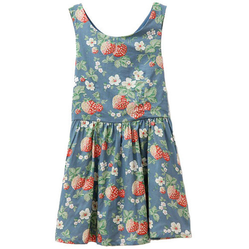 Vintage Floral Print Tank Dress with High Waist ❤ liked on Polyvore (see more blue dresses)