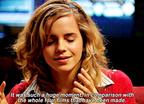 chewbacca:  Emma Watson on Voldemort’s first appearance in The Goblet of Fire (2005) 