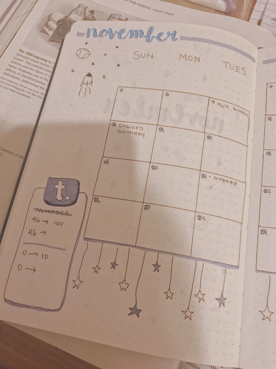 moshistudiess:  Nov. 12 || my calendars usually turn out ugly so I’m pretty proud