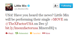 littlemix-news:  Little Mix will be performing on The X Factor USA (Dec 5) 