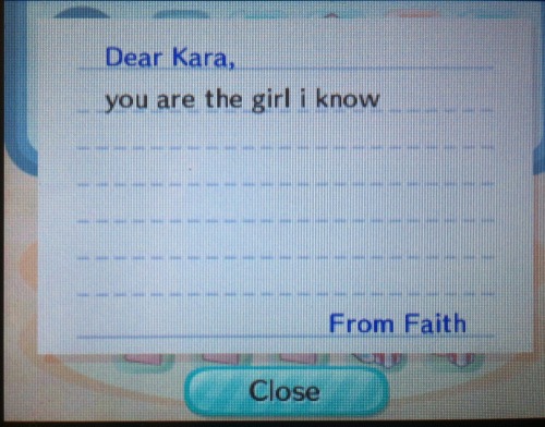 rnanboob:  the messages my 9 year old sister sends me on animal crossing are so important 