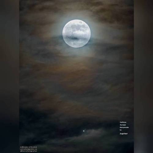 Moons and Jupiter #nasa #apod #moon #fullmoon #satellite #jupiter #planet #callisto #europa #ganymede #io #galilean #moons #solarsystem #clouds #space #science #astronomy
