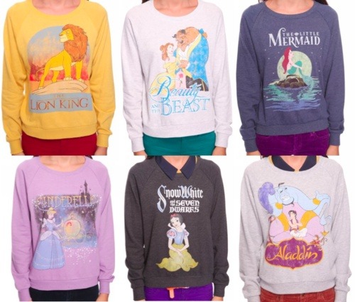 xstyleinspirationx:Disney sweatshirts! PLEASE CAN I HAVE THESE.