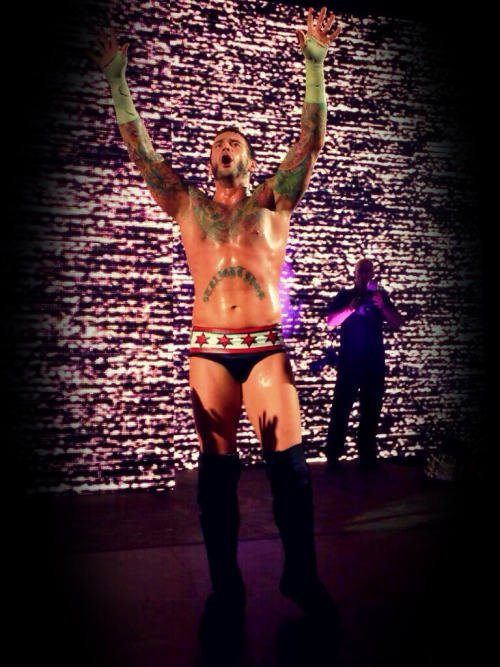 wrestling-gallery:  CM Punk last night in Queretaro, Mexico after winning his match against Curtis Axel…