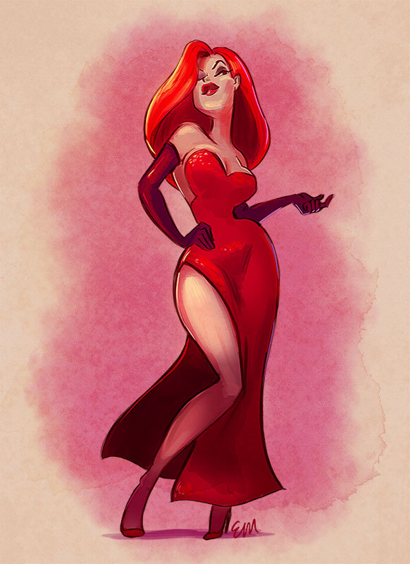 midderin: She’s not bad. She’s just painted that way.  Jessica Rabbit for Sketch