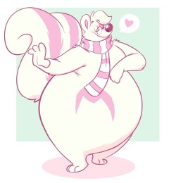 nargleflex:  A skunk narg to prove that @titsunekitsune is an awesome friend /)w(\  Thank you so much! 💖
