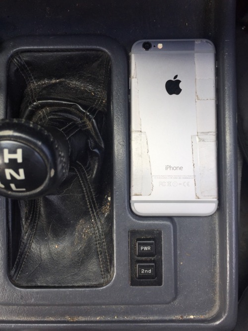 iphone + car console(fit found by Jessica Thornton Murphy)