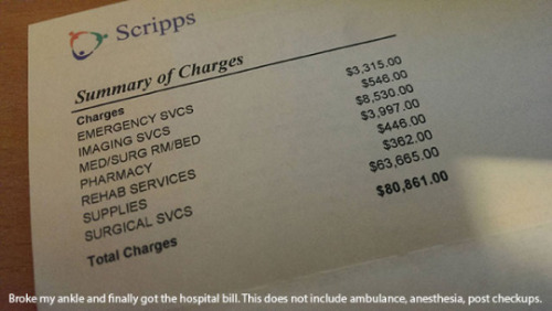 ponybalderdashery:  alskylark:  conspicuouslad:  terrasigillata:  theinturnetexplorer:  Healthcare in the US  This is a fucking crime  This was the exact reason Obamacare was established, to regulate HMOs.  And yet people are STILL against Obamacare or