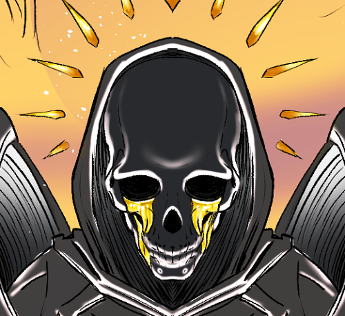 Godslayer (prints)this month’s vote art is a patron suggestion: an armored figure with a black