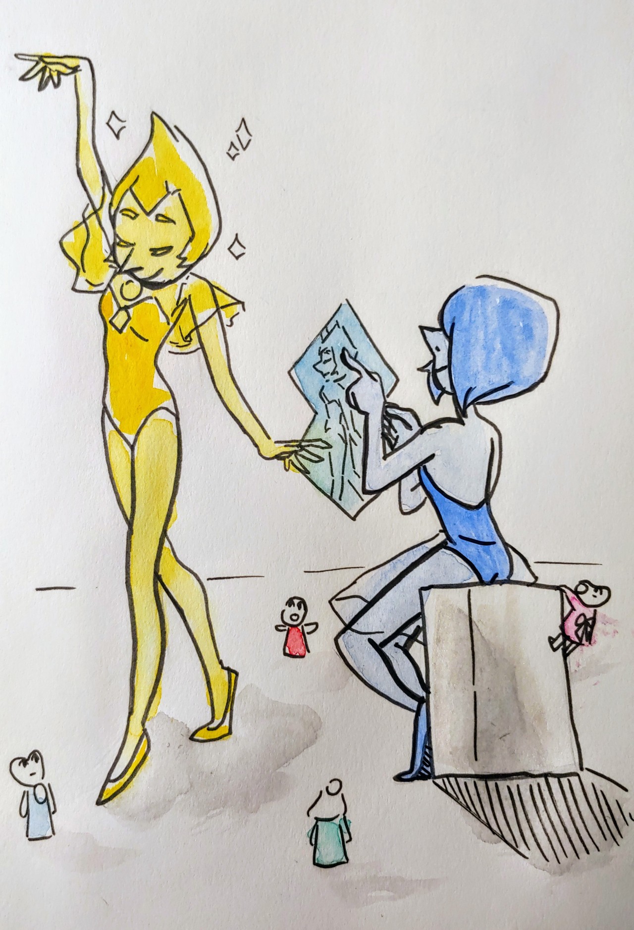yeajeedraws:    Some watercolor doodles from “Together Alone” 