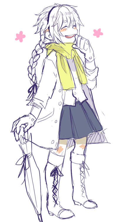 hachibani:i found an old sai file with a lady aoba sketch and decided to colour it and idk what the 