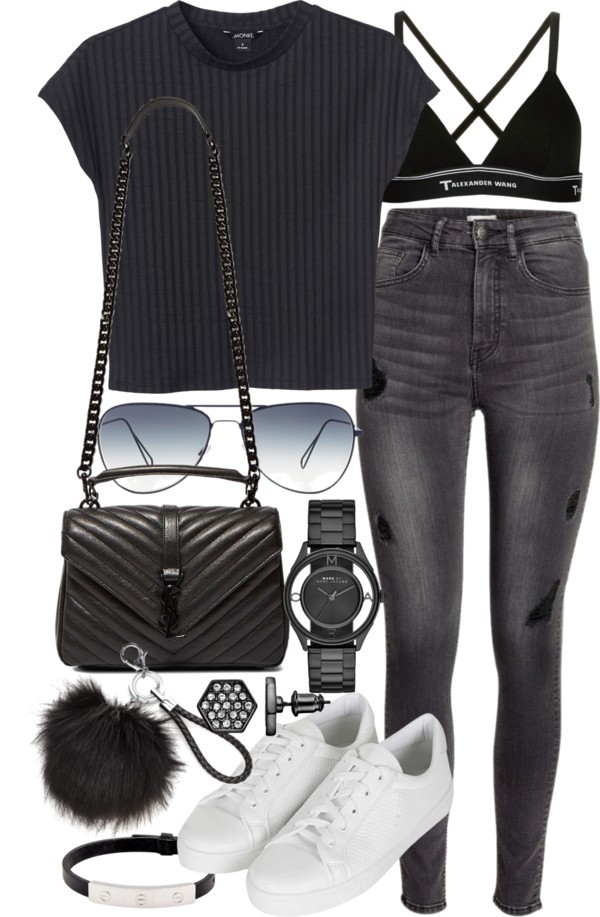 Untitled #19499 by florencia95 featuring how to wear a crop top
Monki black crop top, 19 AUD / H&M black skinny jeans, 41 AUD / T By Alexander Wang sheer bra, 205 AUD / Topshop white sneaker, 51 AUD / Yves Saint Laurent handbags tote, 5 030 AUD /...