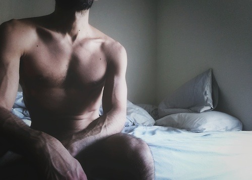 ourgentlemensclub:   Alone  Goodness how I like this photo. Your collarbones look