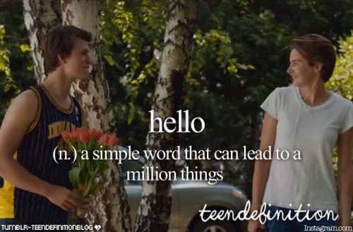 teendefinitionblog:  hello: a simple word that can lead to a million things  yup..that’s all it takes