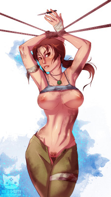 ninjakittyhf:  ★​The winner of the Tumblr Raffle! For PrinceChawmin, here is the ever beautiful Lara Croft! (2013 version)  -Sigh-…..The dangers of being lured in by a woman that can kick you ass with both hands tied…..