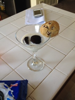 girlwhowasonfire:   deans-avenging-angel:  girlwhowasonfire:  Found a better use for the wine glasses  That’s a martini glass  I’m literally using it for milk and cookies does it look like I care about the finer points of debauchery 