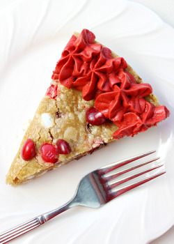 fullcravings:  M&amp;M’s® Red Velvet Cookie Cake