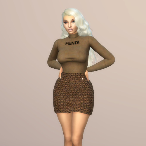 Fendi Set Just a little 2-piece recolour set (Top &amp; skirt!)DOWNLOADPatreon | Free