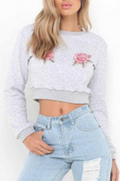 Porn photo mymindy: Rose Embroidered Items  Cropped