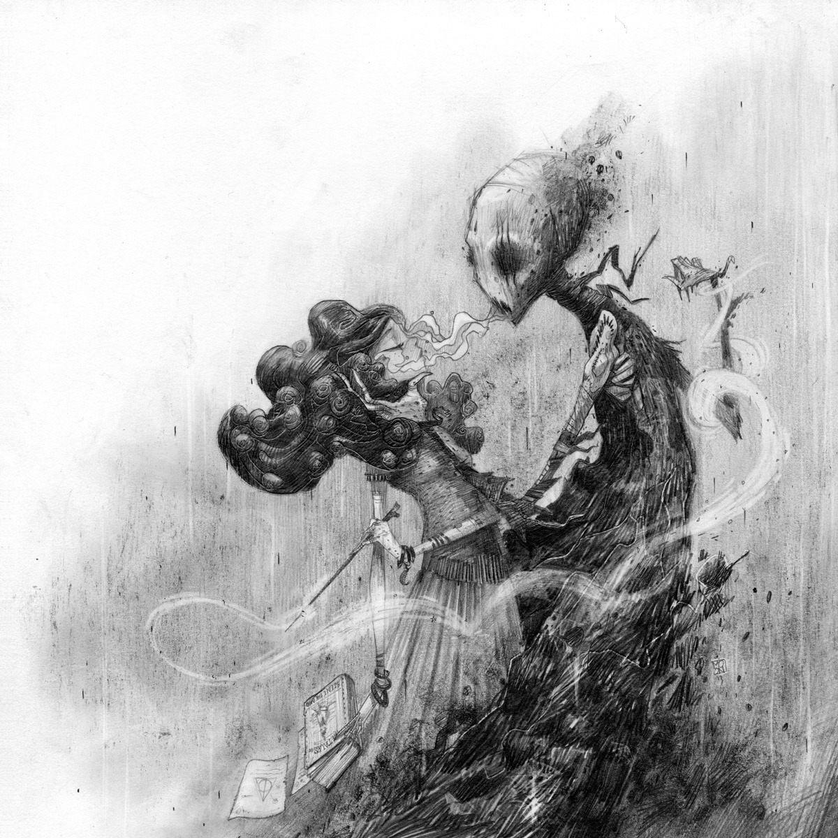 red-lipstick:  Möön (b. 1978, Nantes, France) - Dementor, 2013      Drawings