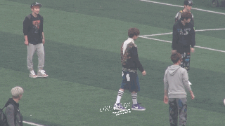 kaism:  ororo8:  EXO playing soccer and Kai scoring!  Kyungsoo though  