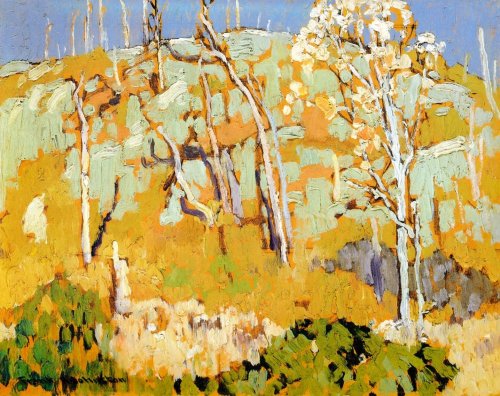 Frank H Johnston - Patterened Hillside (1918)
