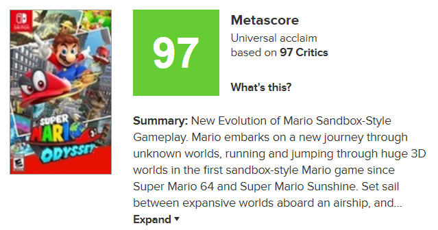 Super Mario Odyssey - Metacritic