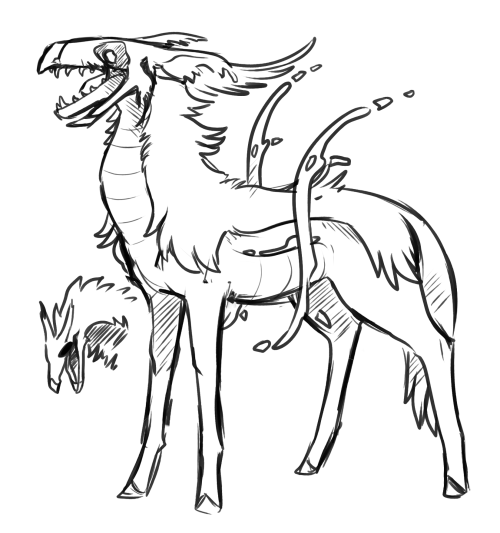 An arceus design where it wears the hide and bones of a more ancient god