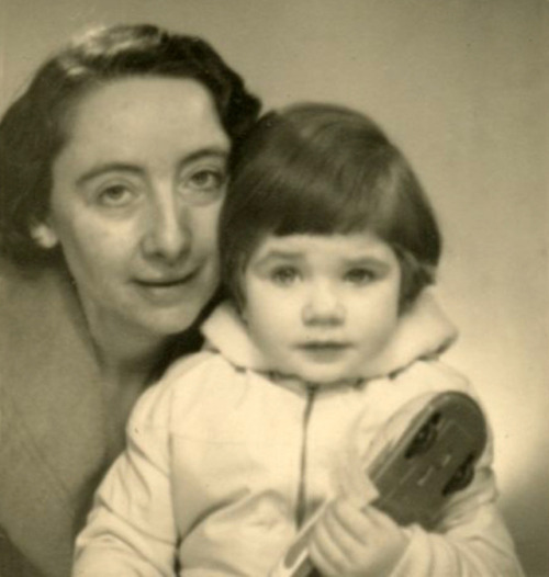 A young Lizzy Mercier Descloux with her aunt Momo, circa late 50s 
