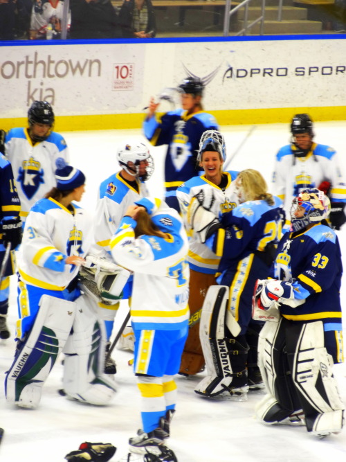 cazcreek: Brianne Brittany and the Pie, 1st NWHL All Star Game, January 25th 2016 Hey that’s m