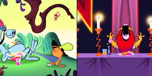 wanderin-over-yonder:  Scenes in “The Breakfast” where one side of the screen transitions into the other. 