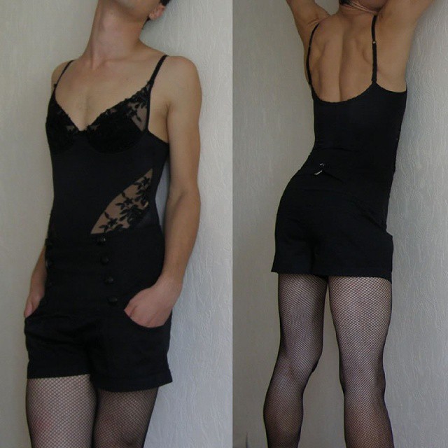 #transvestite #femboy #feminization #crossdresser #stockings #body #bodysuit #lingerie