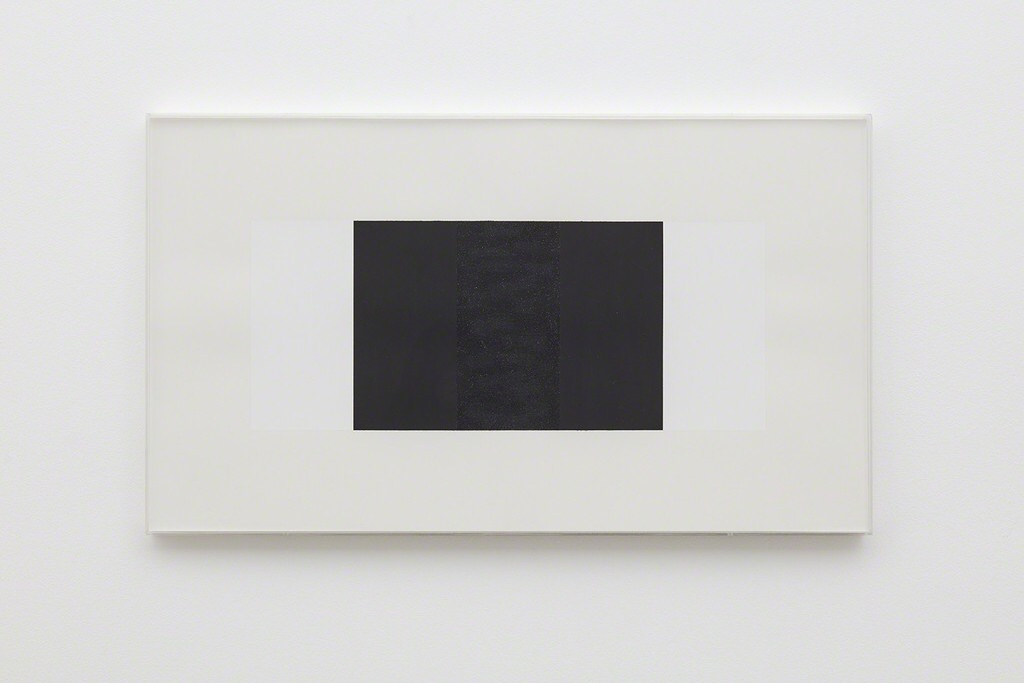 ruiard: Mary Corse - Untitled (White, Black, Black) Glass microspheres in acrylic