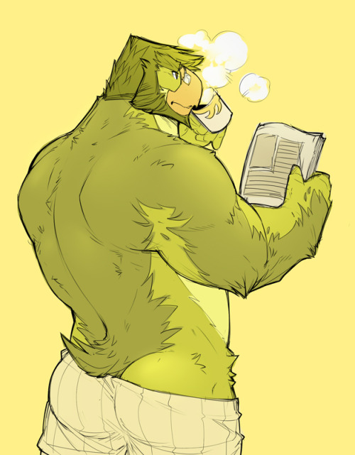 gengacanvas:  Beardy Bara Bird says good morning! 