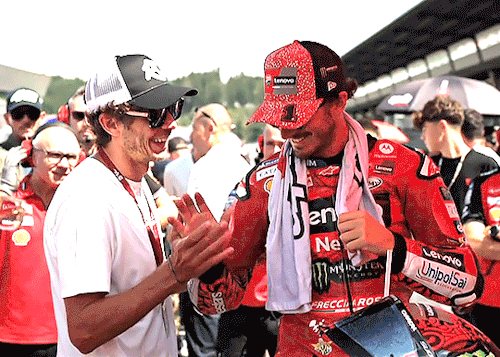 RED BULL RING 2024 | Valentino Rossi With Pecco Bagnaia On The Grid Before The Race.