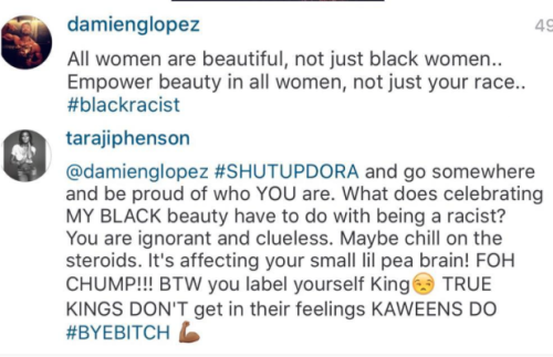 fettyhurts:  rosezeee:  mistresslutea:  micdotcom:  Taraji P. Henson was just trying to celebrate black beauty on Instagram, when a commenter took the time to shame her for it and call her a racist. Henson wasn’t about to stay quiet though and seemingly