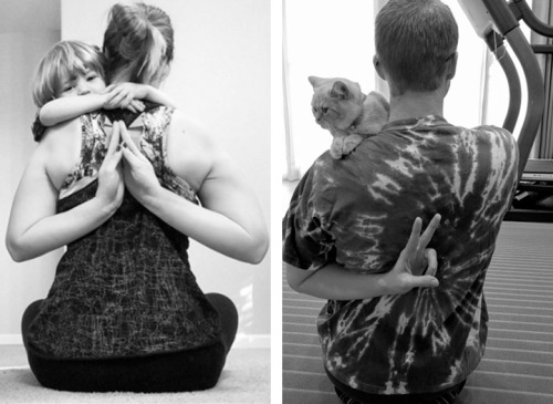 mymodernmet:  Brother Hilariously Recreates Twin Sister’s Family Photos by Replacing Kids With a Cat 