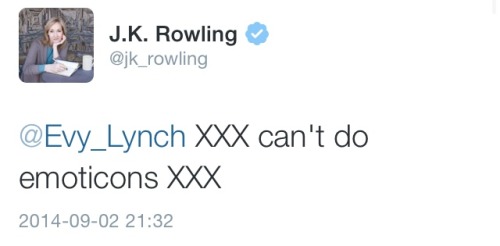 thatfunnyblog:JK Rowling’s and Evanna Lynch’s twitter conversationLink.