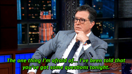 acupofbritishearlgrey: The Late Late show with Stephen Colbertbonus: