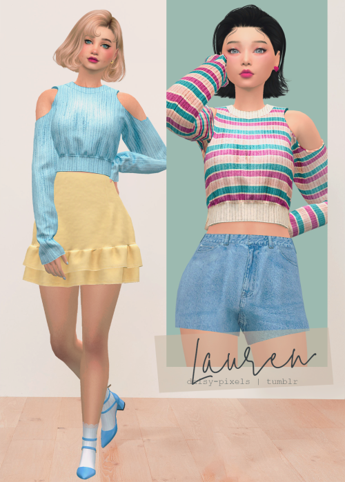  - ̗̀ Lauren Sweater  ̖́- (TS4) Download: Patreon (now) | My Blog (May, 7th) This time you have a cu