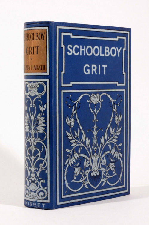 Schoolboy Grit - Gunby HadathBright clean fresh period pictorial cover design for publishers Nisbet