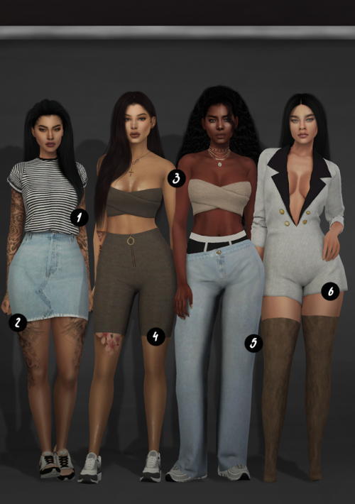 slay-classy: CC DUMP  1✦  ALT-Shirt2✦  ALT-Skirt3✦  YESI Top4✦  BIKER Short   5✦
