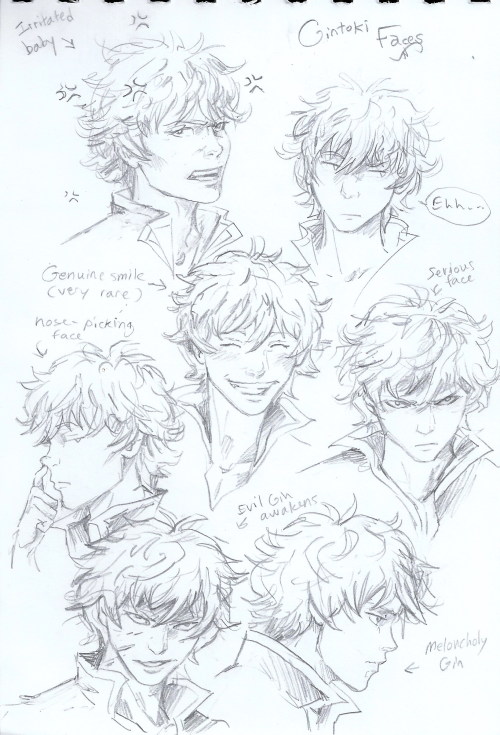 evartandadam:Gintama Sketches Kagura’s hair buns are really fun to draw for some reason… As for th